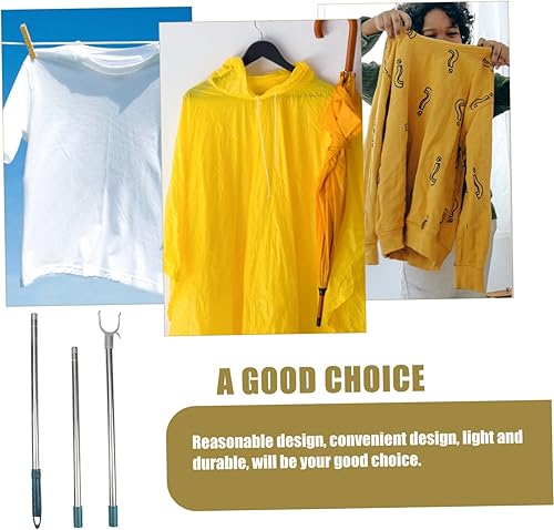 Miniatura 6 de Costura de riel de ropa, ganchos de utilidad, sombras, estantes, palillos para exteriores, línea de ropa al aire libre, barra de alcance, poste de