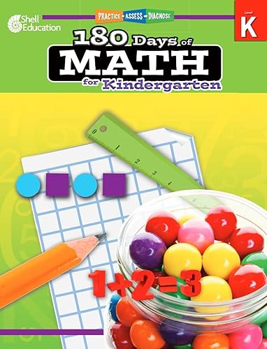 180 Days of Math: Grade K - Daily Math Practice Workbook for Classroom and Home, Cool and Fun Math, Kindergarten Elementary School Level Activities Created by Teachers to Master Challenging Concepts