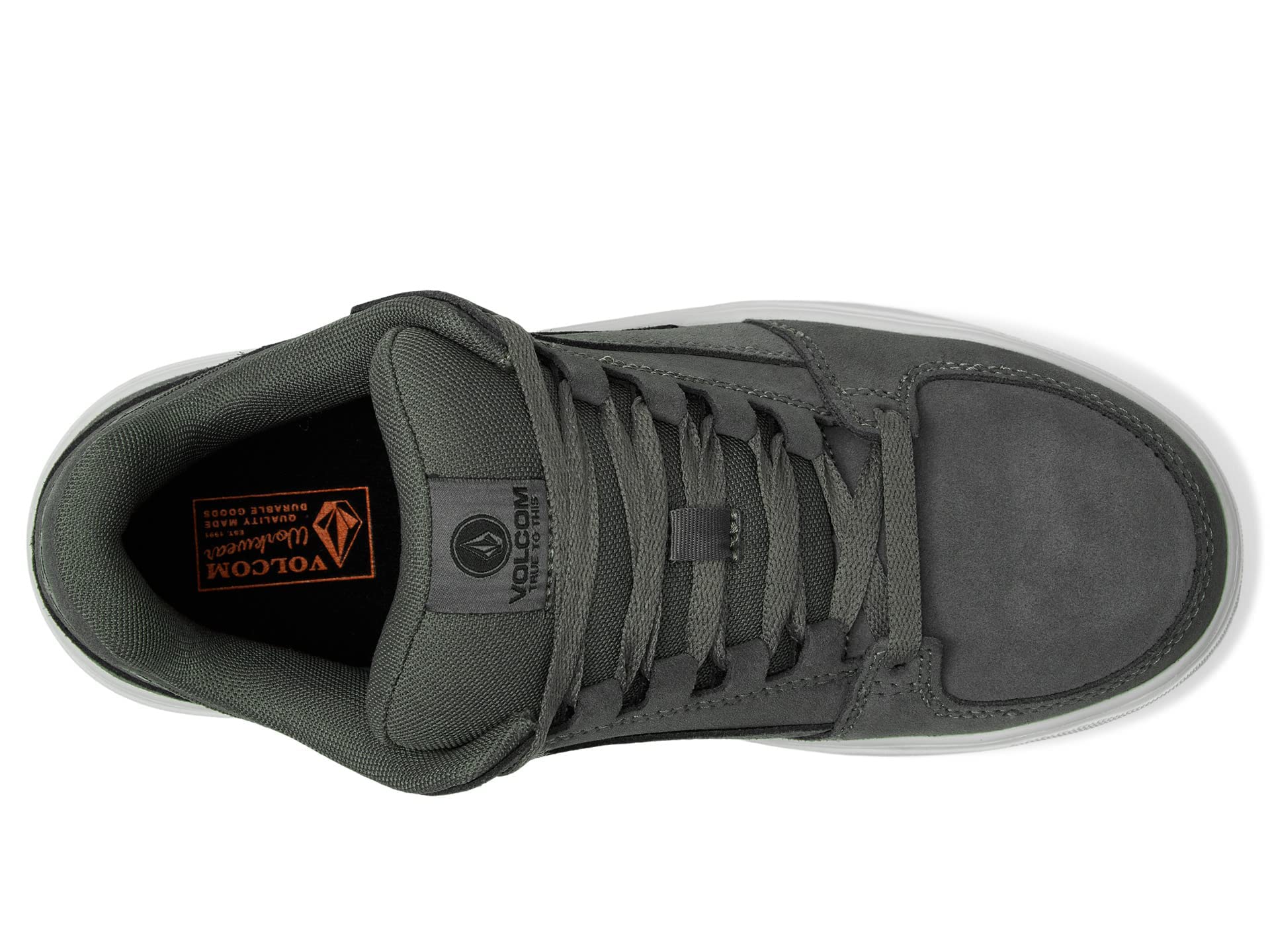 Volcom® Evolve EH Comp Toe Men Shoes – Suede and Leather Upper – Soft Insole – Memory Foam Cushioning Grey 10.5 M