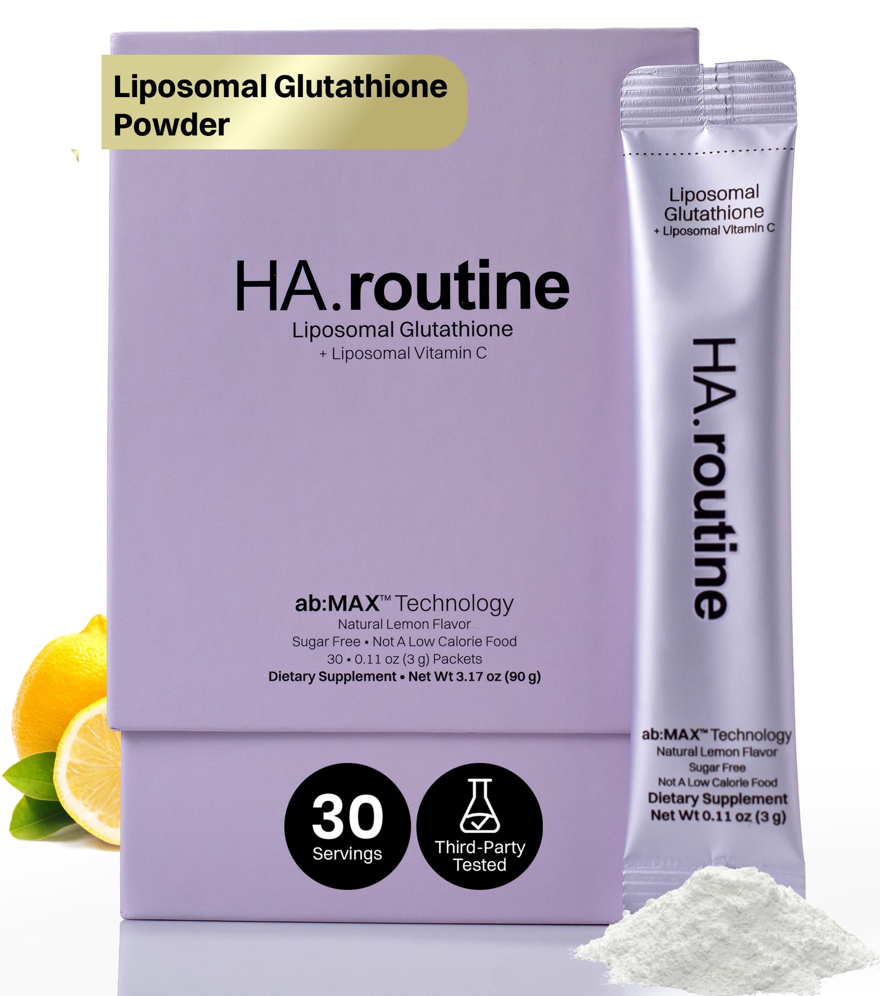 Haroutine Liposomal Glutathione Powder, 125 mg L-Glutathione + Vitamin C
