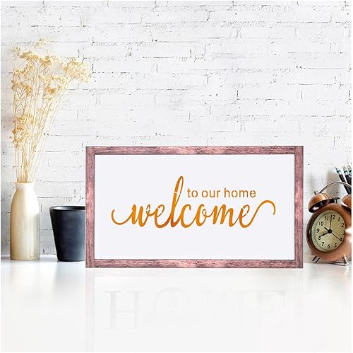 Miniatura 3 de Plantilla grande de palabras inspiradoras para manualidades, 24 plantillas de dibujo positivo reutilizables para Faith (bienvenido dulce hogar