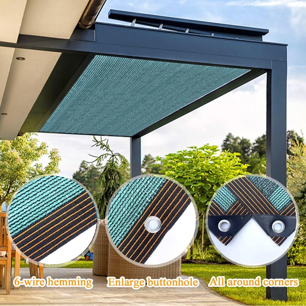 90% schaduwdoek, buitenterras schaduw pergola schaduw cover zonnescherm voor terras voor pergola, kennel, kippenhok, plant en terras zonnescherm (maat: 2 x 6 m x 19,7 ft