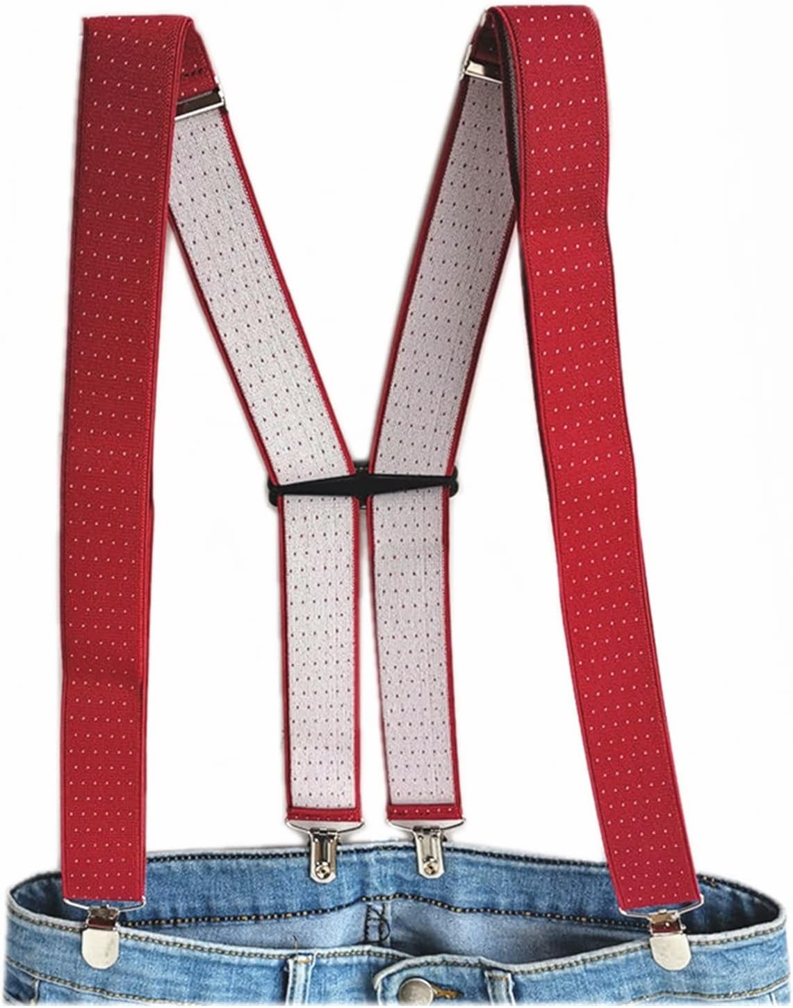 Clothing Accessories Adult Suspenders Adjustable Elastic dot print braces X Back for men Women Pants