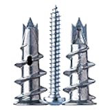 Zinc Self-Drilling Drywall Anchors with Screws Kit, 40Pcs Self Drilling Drywall Anchors, Heavy Duty 65lb Capacity, No Need for Studs (20 Pcs Self Drilling Anchors and 20 Pcs Screws)