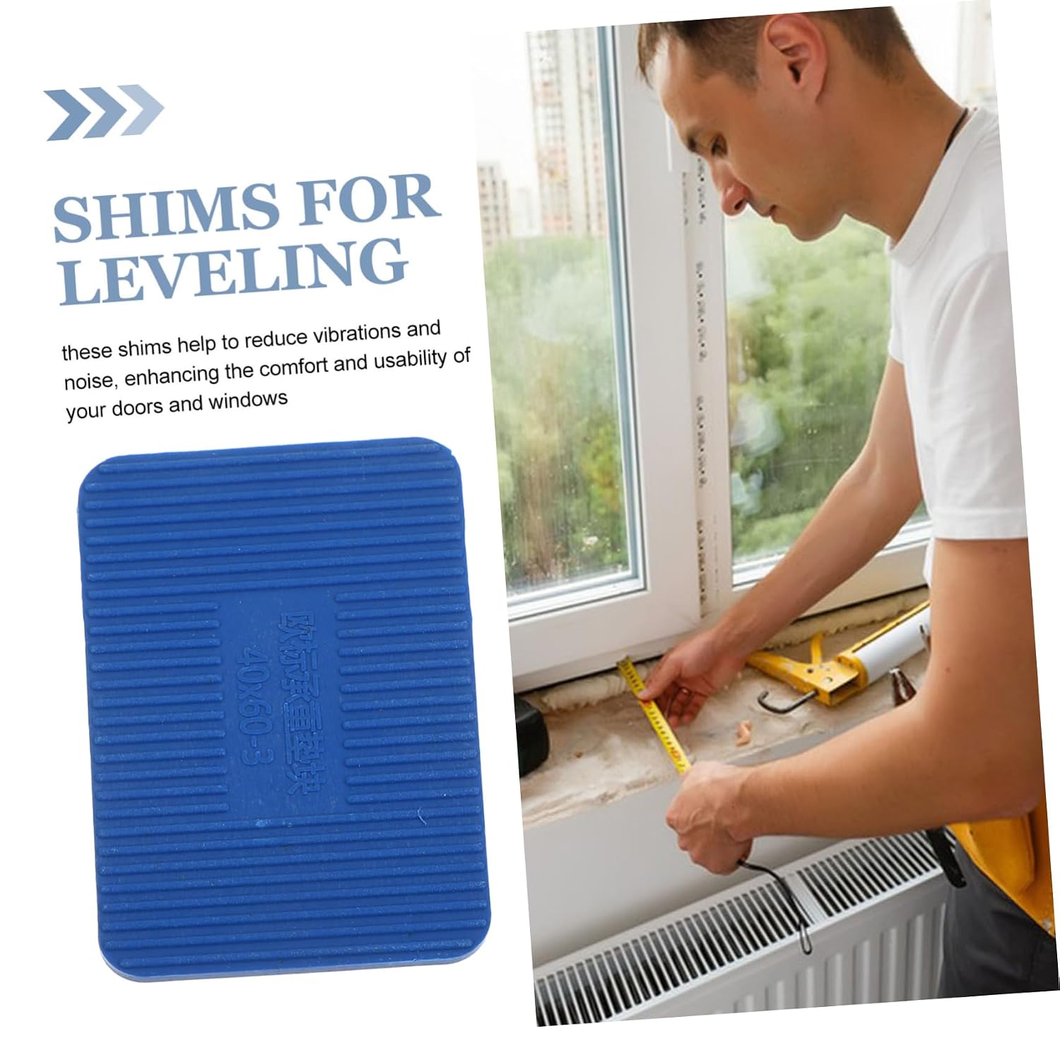 PRETYZOOM 100pcs Heavy-Duty Door and Window Shims Plastic Leveling Shims for Patio Furniture Grill and Toilet Installation Sturdy Barrel for Accurate Support