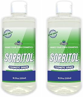 Sorbitol Liquid - 550 Ml (18 Fl Oz), Food Grade Liquid for Soap Making, Skin, Sweetener, Sorbitol Liquid Bulk, Candy & Gummies - Pack of 2