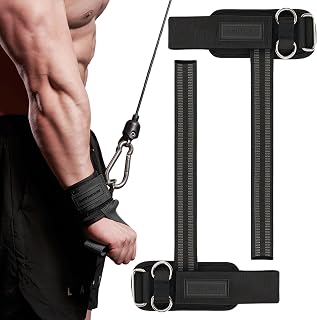 MANUEKLEAR Non-Slip Wrist Straps for Weightlifting Deadlifting, Gym Lifting Straps with D Rings for Cable Machine Workout, 10mm Neoprene Padded Weight lifting Wrist Wraps for Men Women