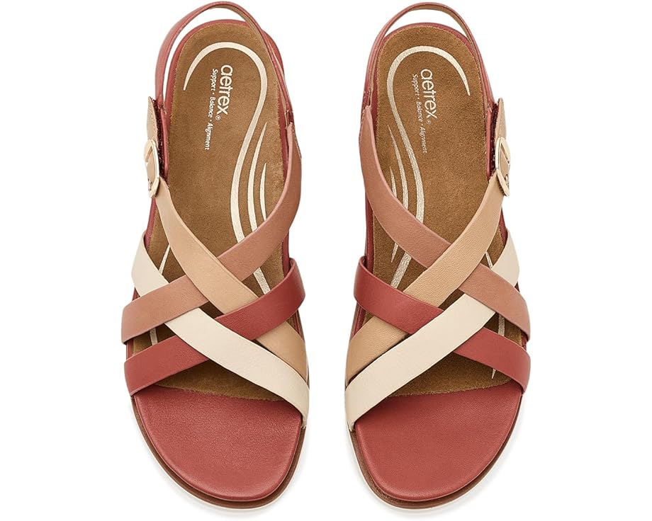 Aetrex Carmen Platform Sandals - Top View