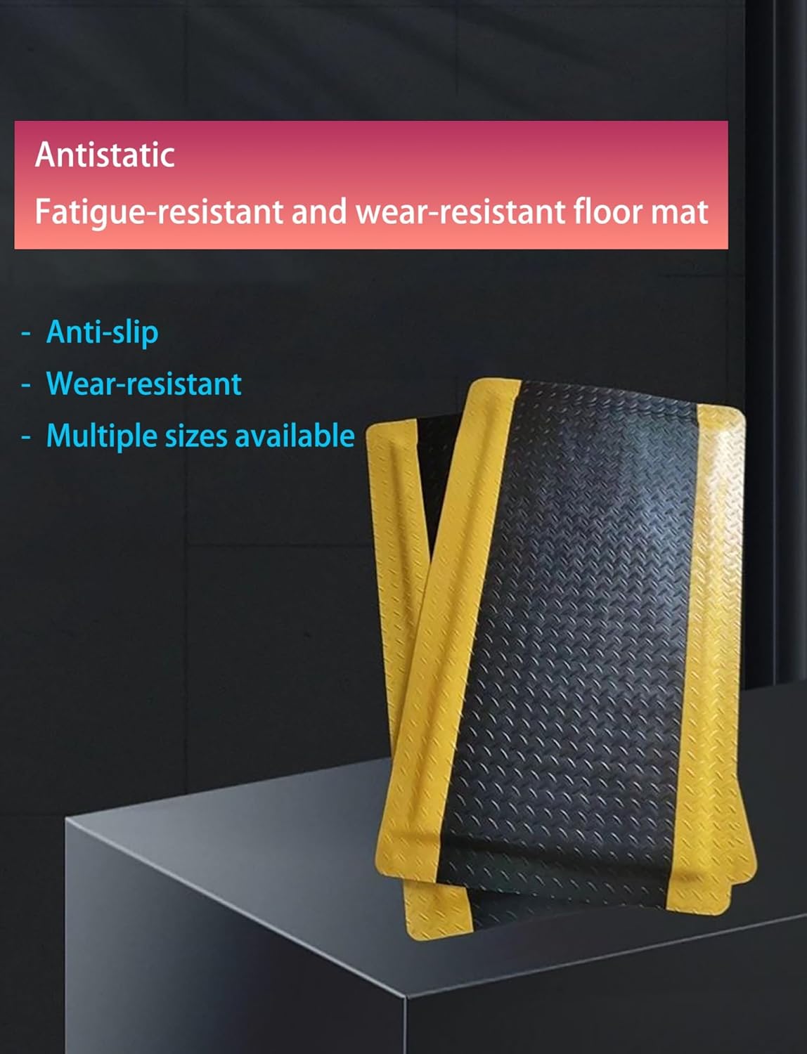 Heavy Duty Anti-Static Anti-Fatigue Floor Mat - Non-Slip Comfort Mat for Workshop, Assembly Line, Garage, and Kitchen - Durable & Safe Floor Protection