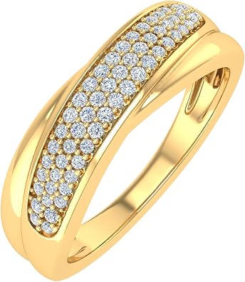 1/4 Carat Diamond Wedding Band Ring in 10K Gold
