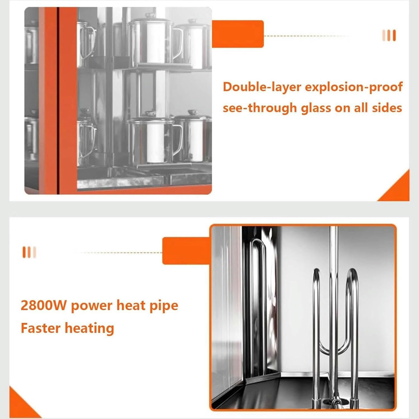 Four à Patates Douces / Machine à Pizza - 1400W/2800W, Acier Inoxydable, Rotation 360°, Minuterie 0-90 Min (capacité 10 Kg)