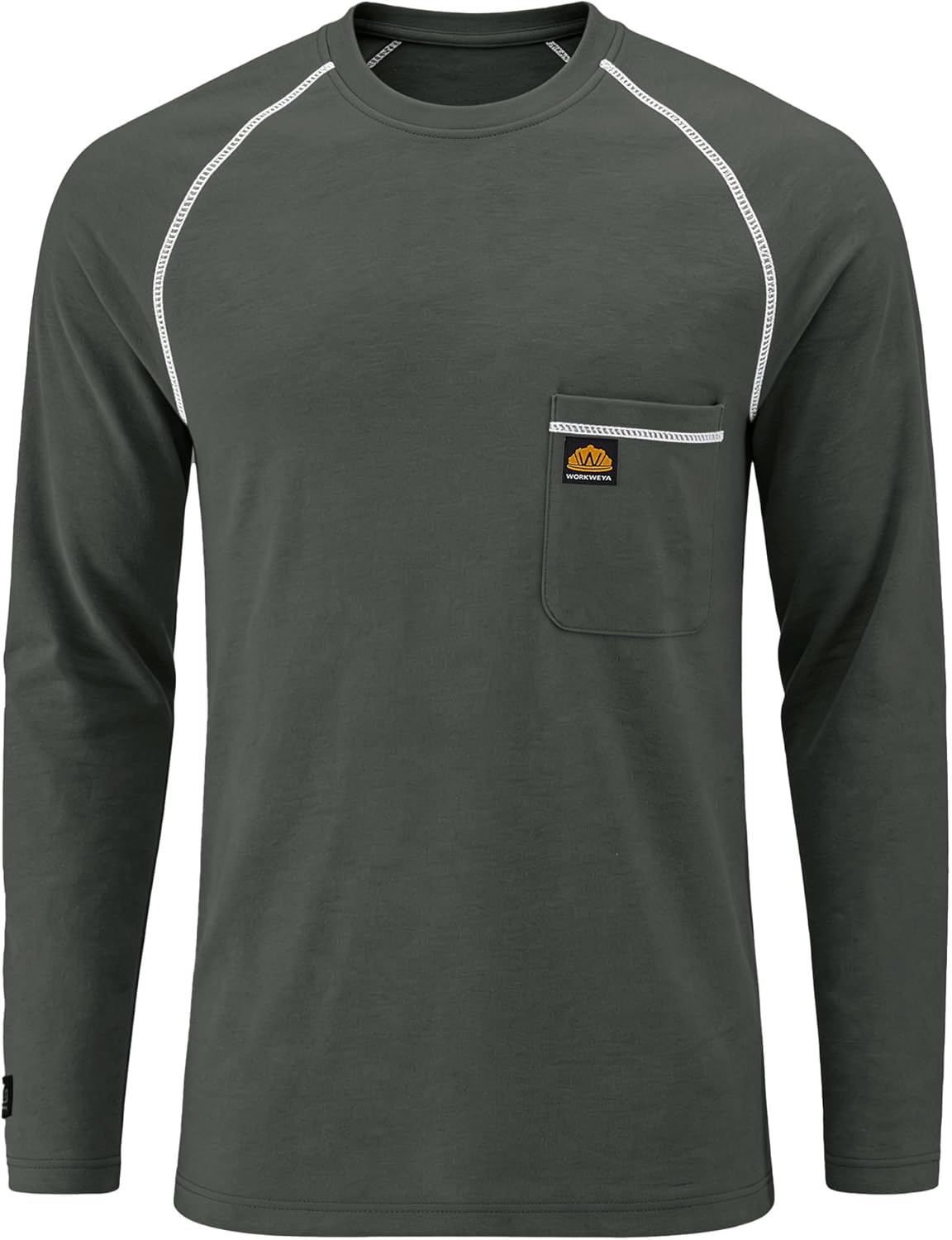 WORKWEYA FR Shirts Flame Resistant Shirt 6.5oz Men's NFPA 2112/CAT2 Long Sleeve Shirt