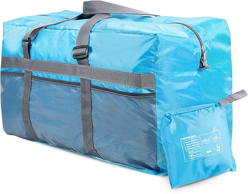 REDCAMP Bolsa de viaje plegable, 75L96L100L Bolsa deportiva grande, Bolsa de lona plegable, Bolsa de lona impermeable ligera