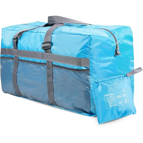 REDCAMP 60/75/96L Extra Large Duffle Bag Lightweight, 22/25/31" Water Repellency Travel Duffle Bag Foldable for Men Women, Black/Blue/Red