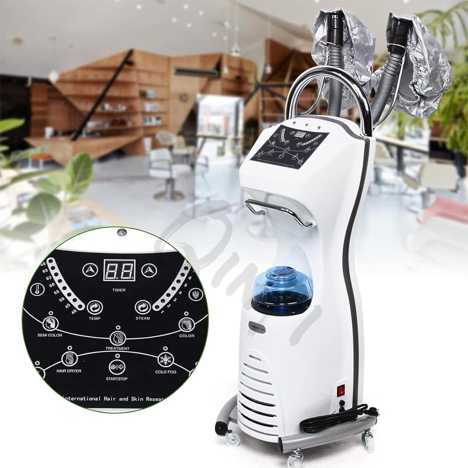 Vaporizzatore per la Cura dei Capelli e del Cuoio capelluto, vaporizzatore per Capelli con micronebulizzazione, disintossicante per Il Cuoio capelluto, Avvio con Un Solo Tocco