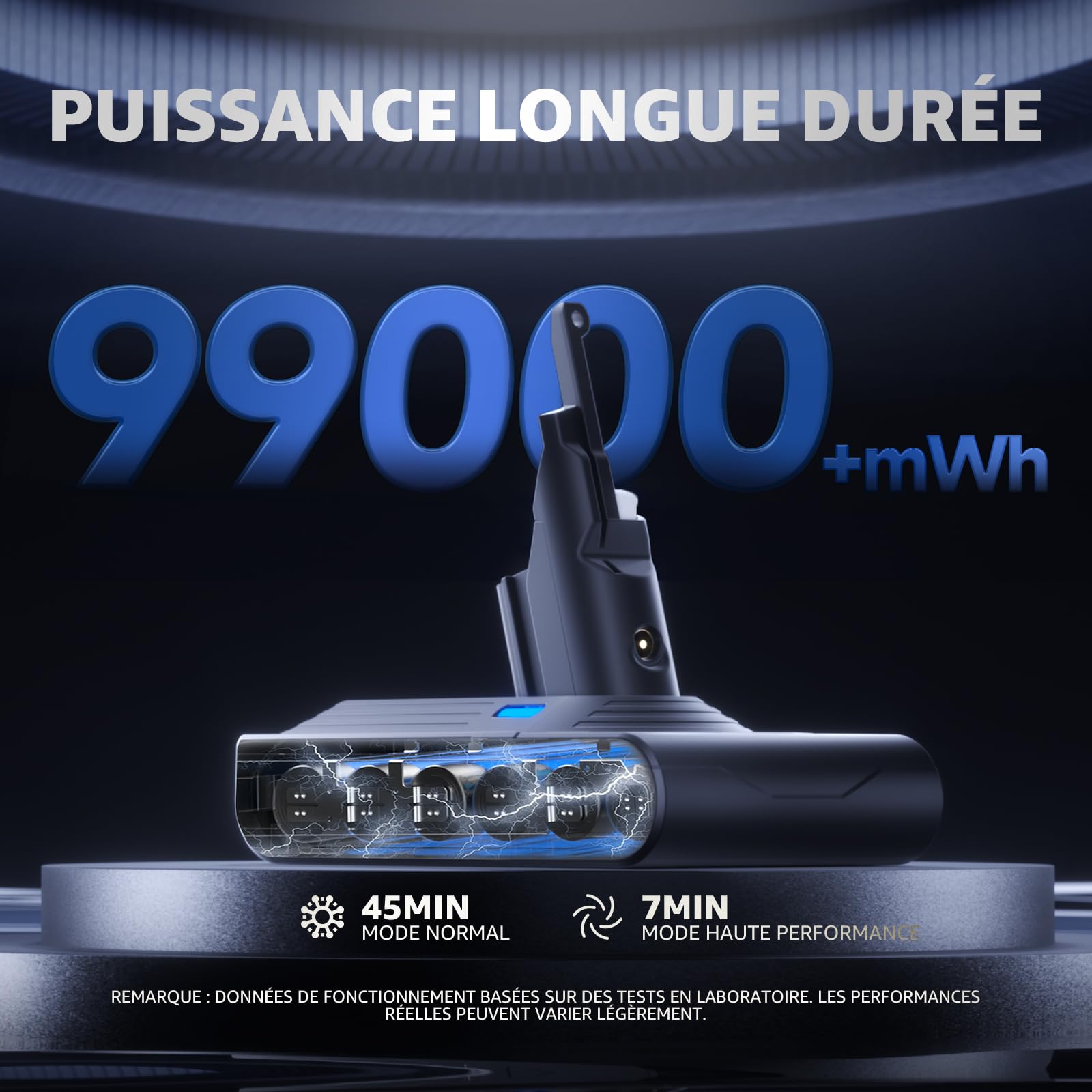 EGR Améliorée V8 Batterie Compatible pour Dyson V8 Absolute/Animal/Motorhead/Fluffy SV10 Carbon Fiber Aspirateur Batterie avec 5 Filtres et 3 Vis - 3