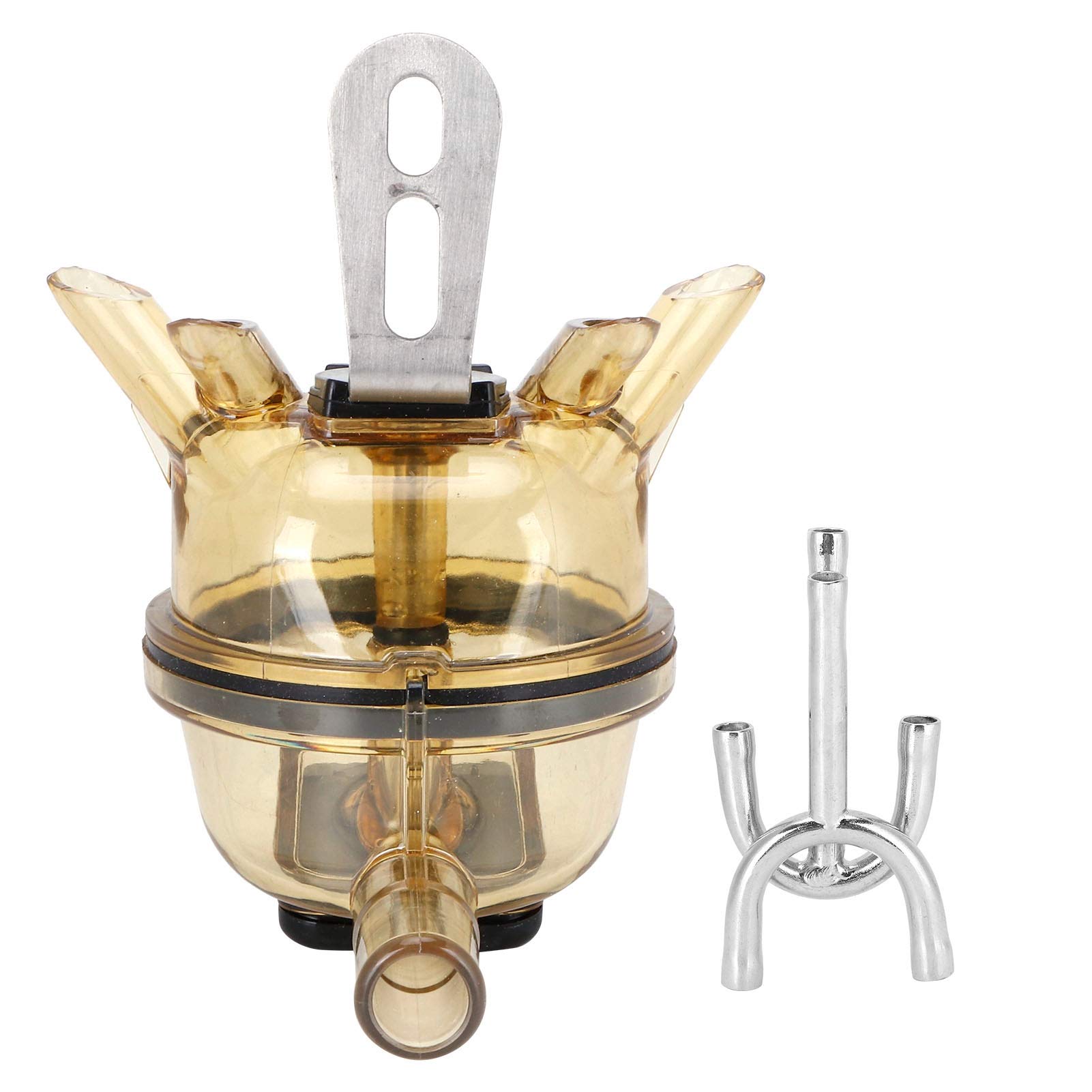 Cryfokt Milking Claw, 340Cc Cow Milk Collector/Cow Sheep Milker Easy to Install Milk Claw Cluster with Stainless Steel Bracket Base, Milking Machine Part Replacement for Cow Sheep Goat