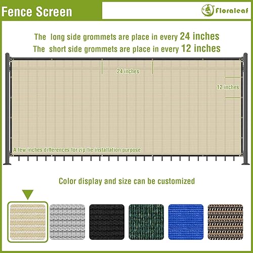 Miniatura 6 de Malla de privacidad de 6 x 50 pies, cubierta de red de malla resistente, 90% de bloqueo para pared al aire libre, jardín, patio trasero