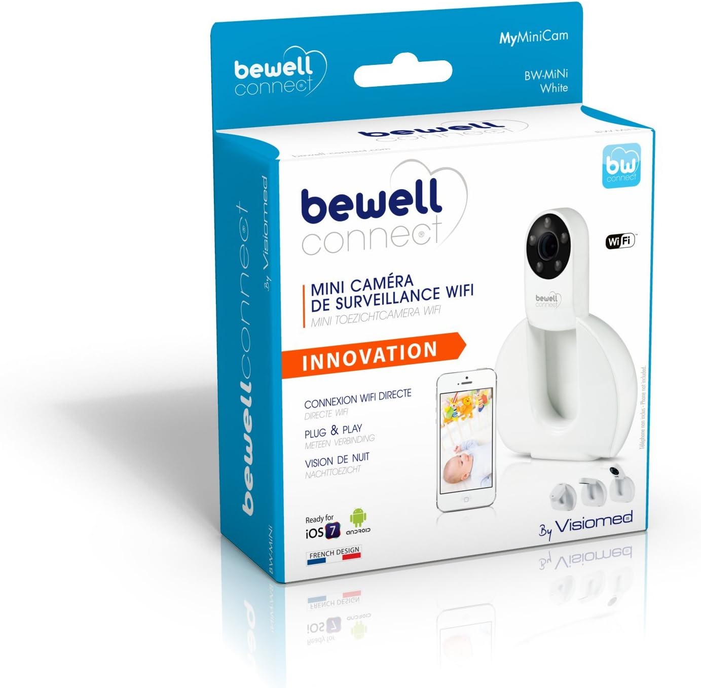 BewellConnect | MyMiniCam - BW-MiNi-White ? Mini Monitoring WIFI Camera