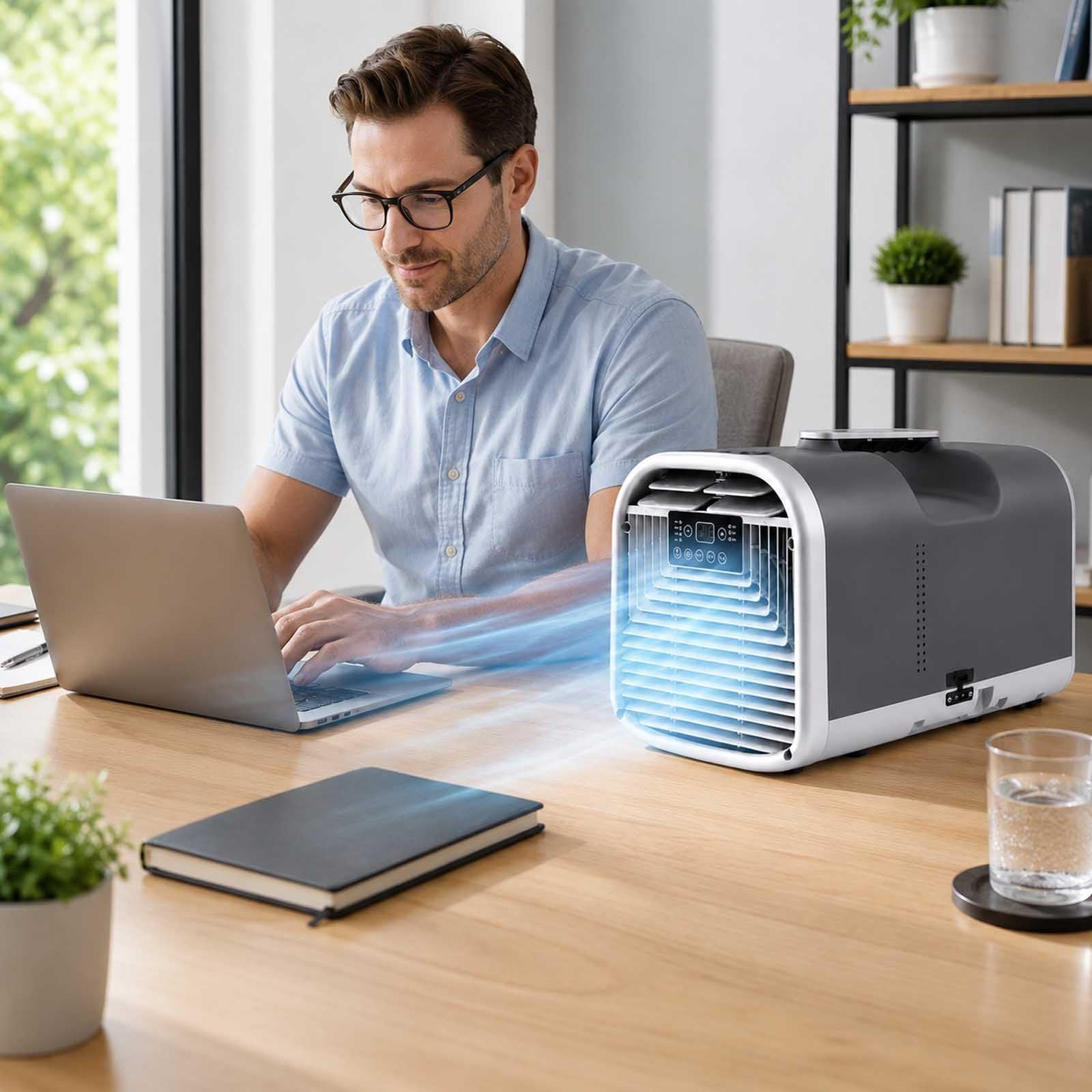 aromaoveite 4400 Btu Portable Tent Air Conditioner, Low Power 4-In-1 Portable Ac Unit With Touch Control, Fast Cooling For Camping, Rvs, Cars, Trucks And Small Rooms 110V