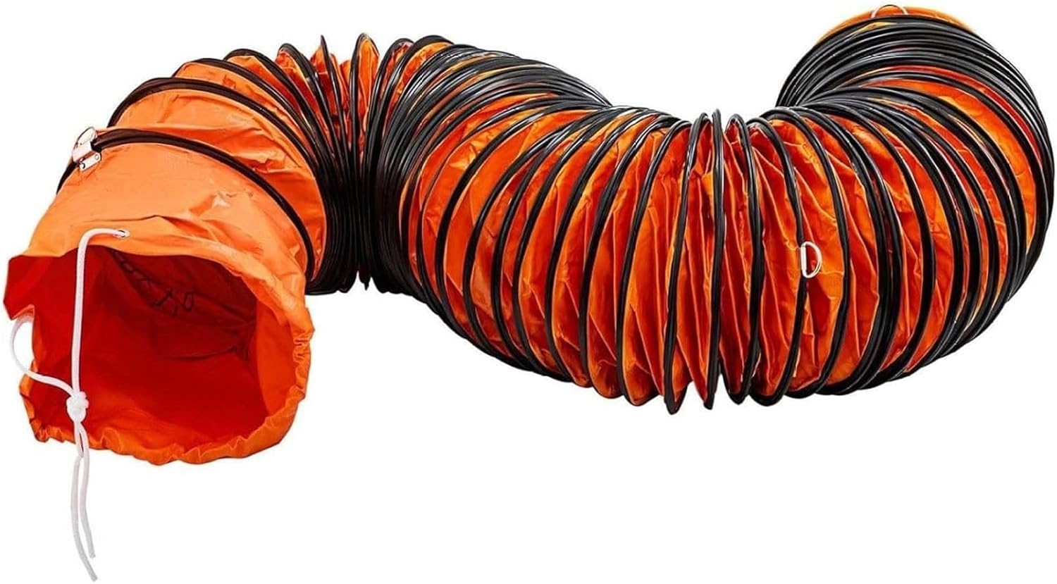 Heavy Duty Flexible Dust Collection Hose, Flame Retardant HVAC Folding Exhaust Duct with Adjustable Rope D Hook, Easy Storage, for Blower Ventilation Fan(16.6ft,Diameter - 300 mm)