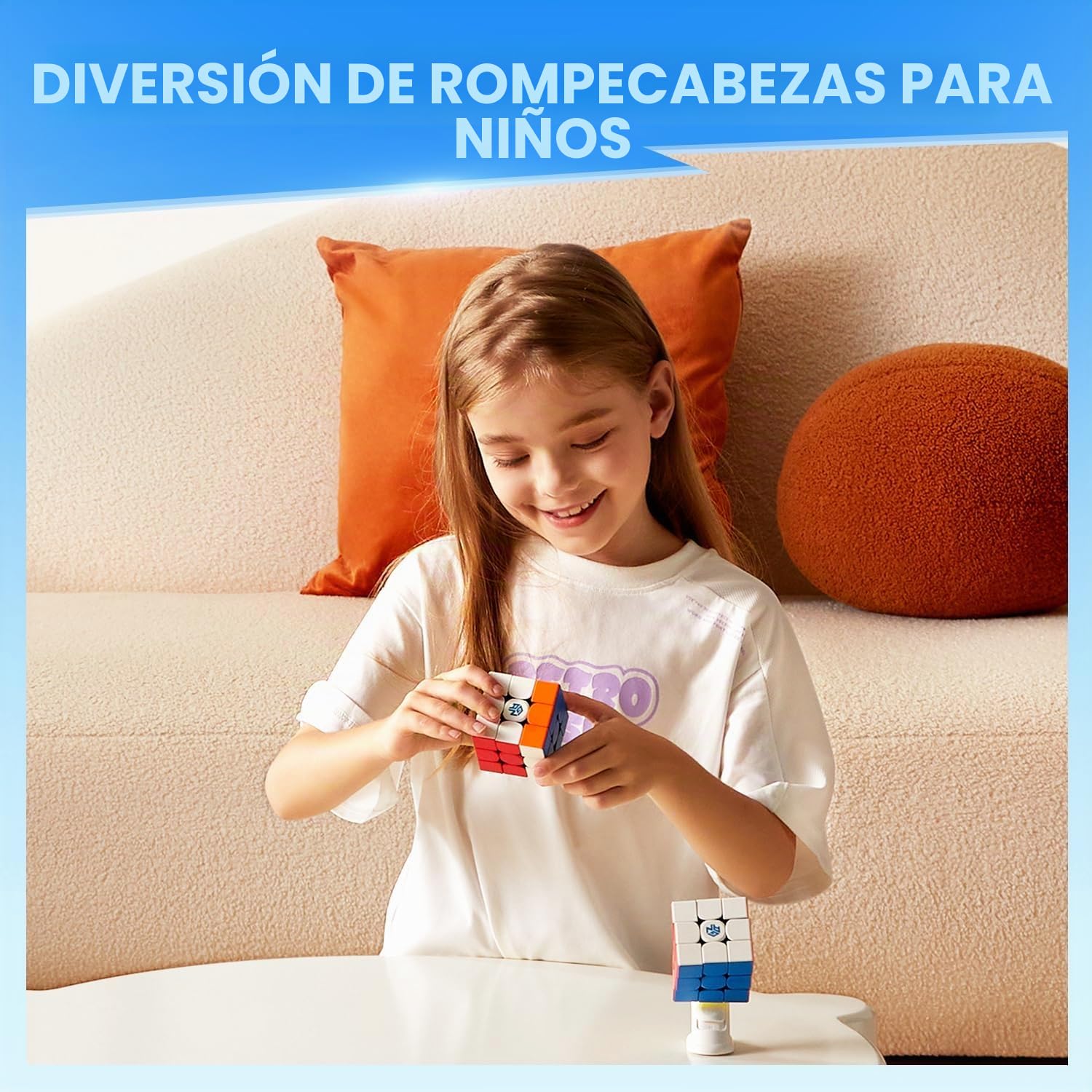 Gan 356M 3x3 Magnético Speed Cube, 356 M Mejor Cubo Mágico con 48 Imanes - Rotación rápida y Suave, Resistente y Duradero, Profesional Original Iman-tado Cubo de Velocidad (Sin Pegatinas)