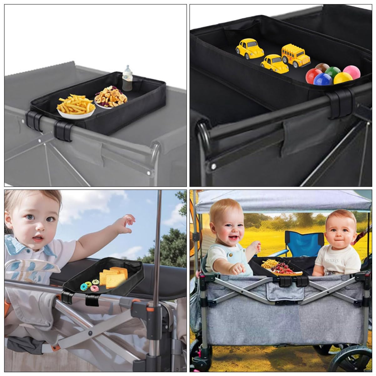 Poussette Accessoire Plateau Organisateur Avec Support De Gobelet Et Plateau Snack Pour Garçon Fille Et Garçon Fille Pratique Et Léger Pour Voyage