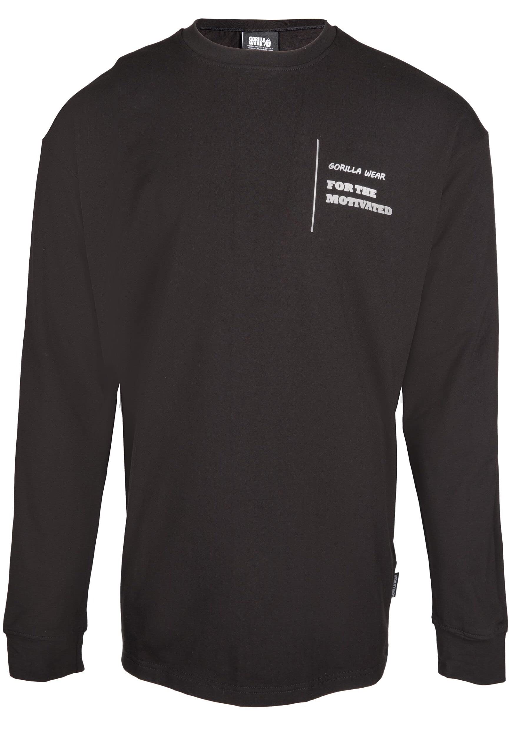 Gorilla Wear Men's Black Boise Oversized Long Sleeve - S