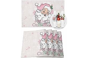 Dr. Brown's 6 Piece PinkCap Merry Christmas Placemats