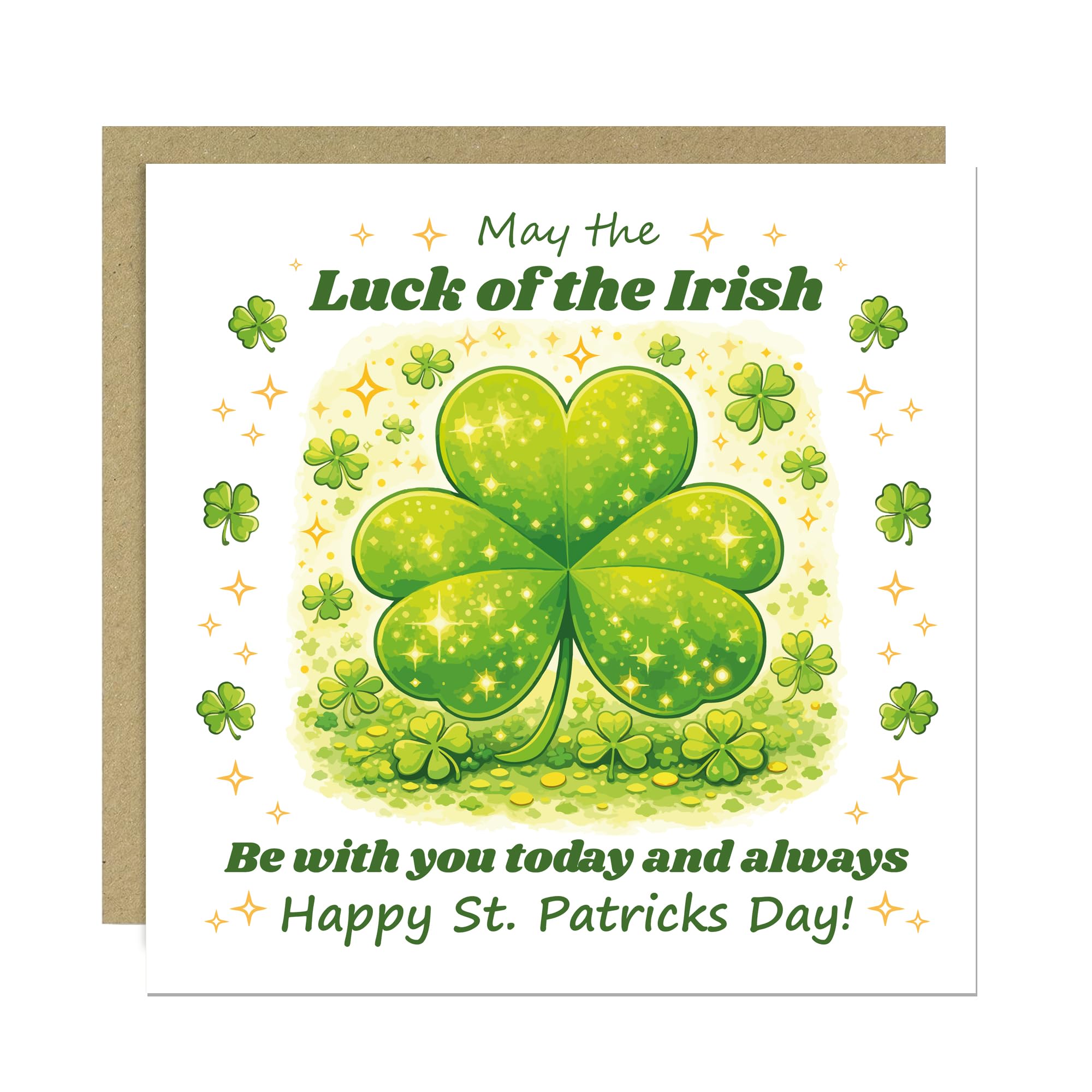 RED OCEAN St Patricks Day Card Luck of the Irish Greeting Card Happy St Patricks Day Shamrock Card Irish Blessing Card Lucky Clover St Paddy’s Day Card for Friend Family