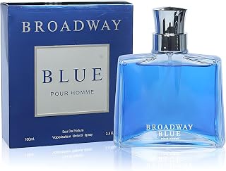 Broadway Blue Men's Cologne–Bold & Sophisticated Scent with Citrus, Spice, and Woody Notes – Long Lasting Fragrance for All Occasions