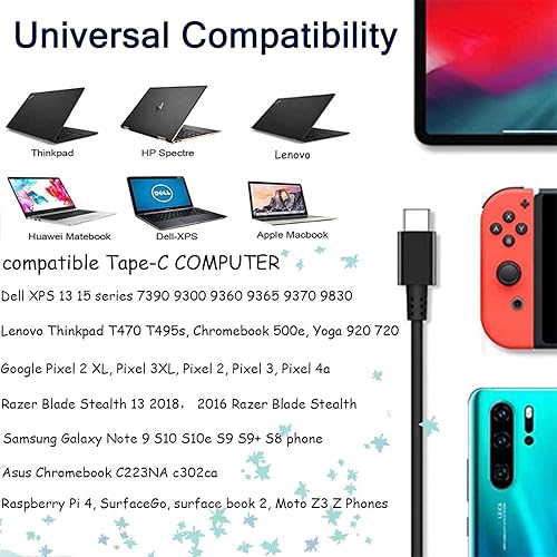 Miniatura 8 de Cargador para laptop HP 65W 45W USB C Cargador portátil para HP Chromebook X360 11 13 14 14 14A, HP Spectre X360, HP ZBook Firefly G9 14 "16" G8