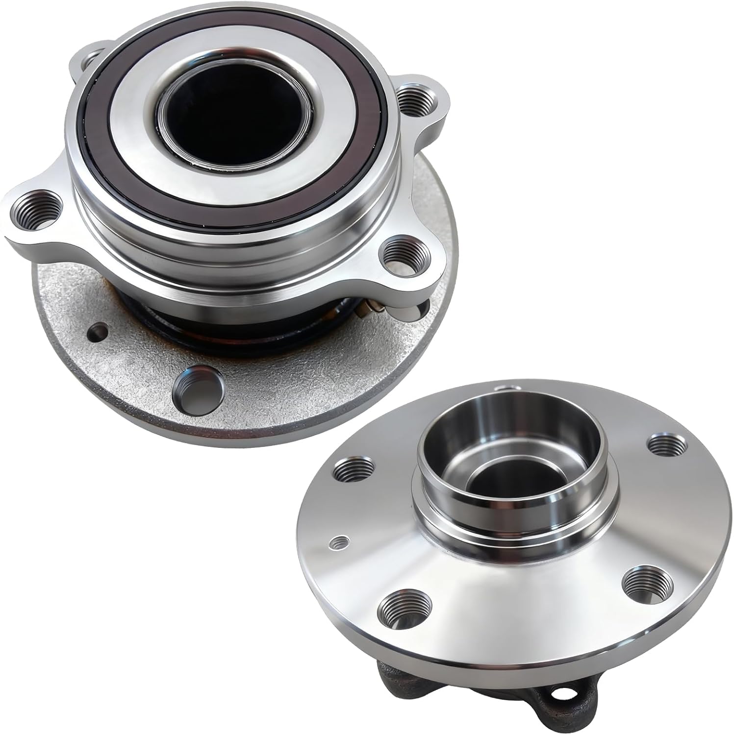 513253 Front Rear Wheel Bearing Hub Assembly for 06-18 Audi TT A3 Q3 Quattro, 05-19 Volkswagen Tiguan Limited Rabbit R32 Passat CC Jetta City GTI Golf R City Beetle EOS (2PCS)