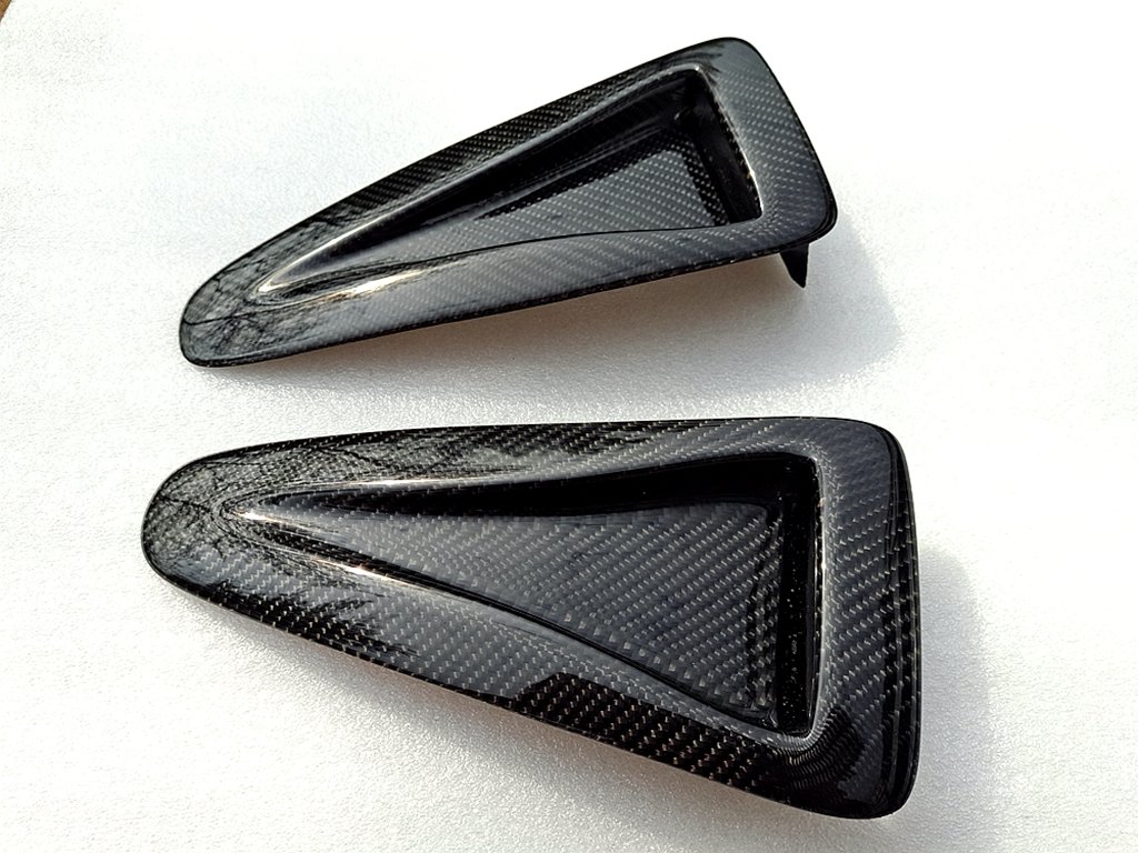 Eppar New Carbon Fiber Fender Scoops Hood Scoops 2PCS for Nissan GTR R35 GT-R 2008-2016 (Hood Scoop 2PCS)