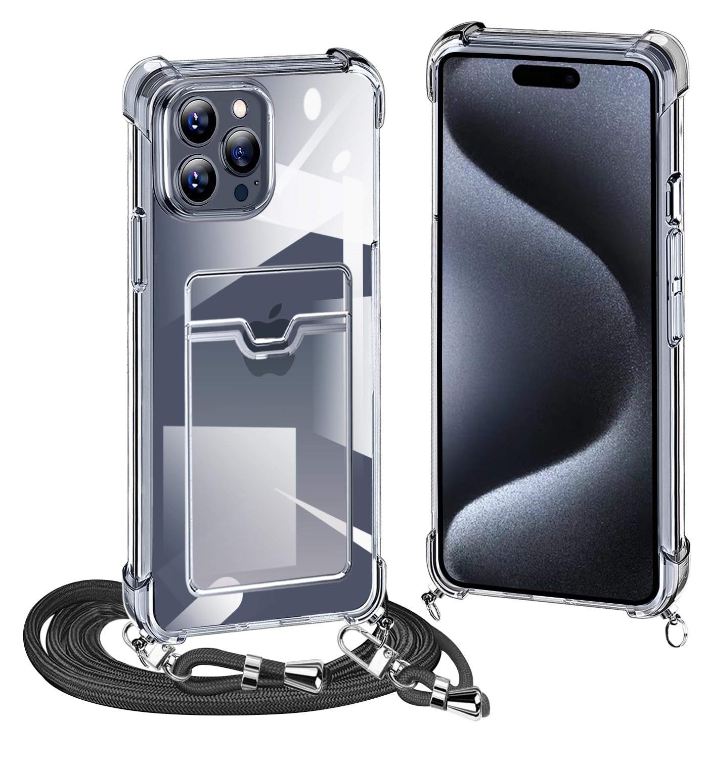 スマホ カード収納 ショルダー iPhone15 15proケース アイボリー Eastwave iPhone 15 Pro ケース ショルダー クロスボディアイフォン