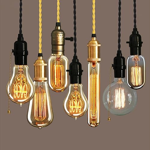 Miniatura 6 de Cable de tela trenzada de 50 pies, cable electrónico industrial antiguo, calibre 18 y 2 conductores de estilo vintage, cable de tela colgante (negro)