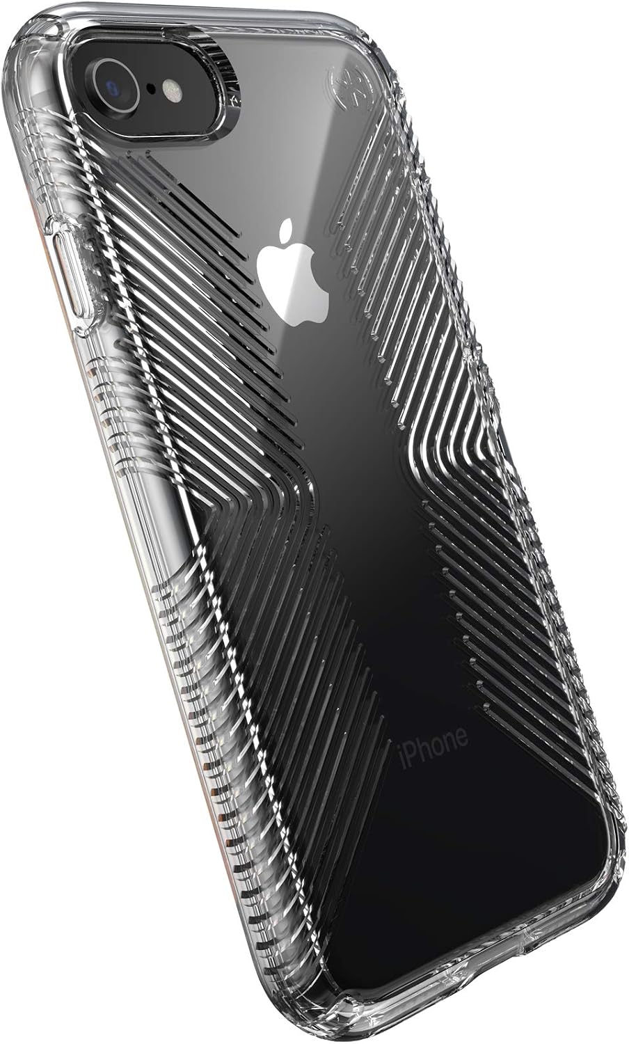Speck Products Presidio Perfect-Clear with Grip Case, Compatible with iPhone SE (2022)| iPhone SE (2020)| iPhone 8| iPhone 7, Clear/Clear (136216-5085)