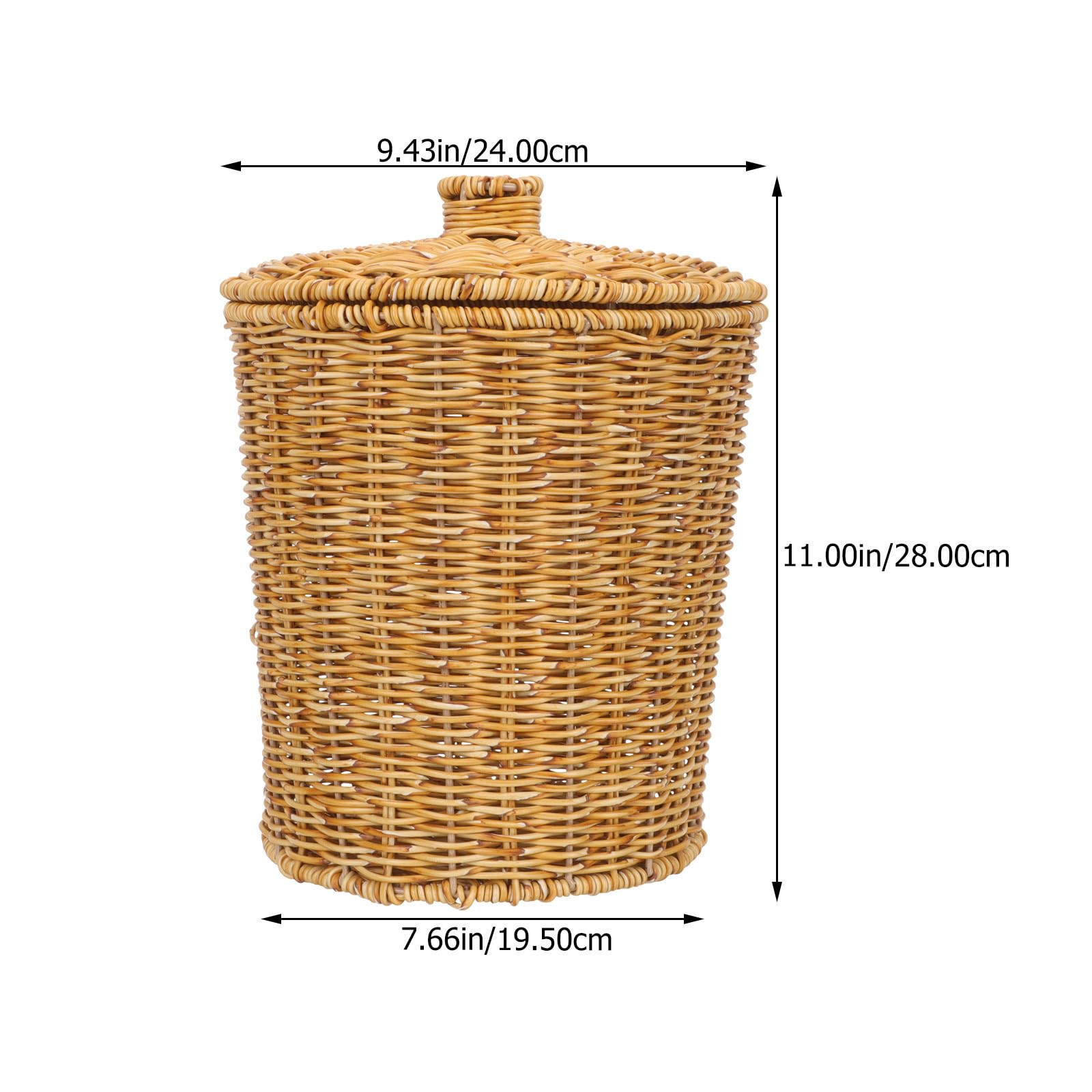 Toddmomy Cestino Rotondo in Plastico con Coperchio, Decorativo