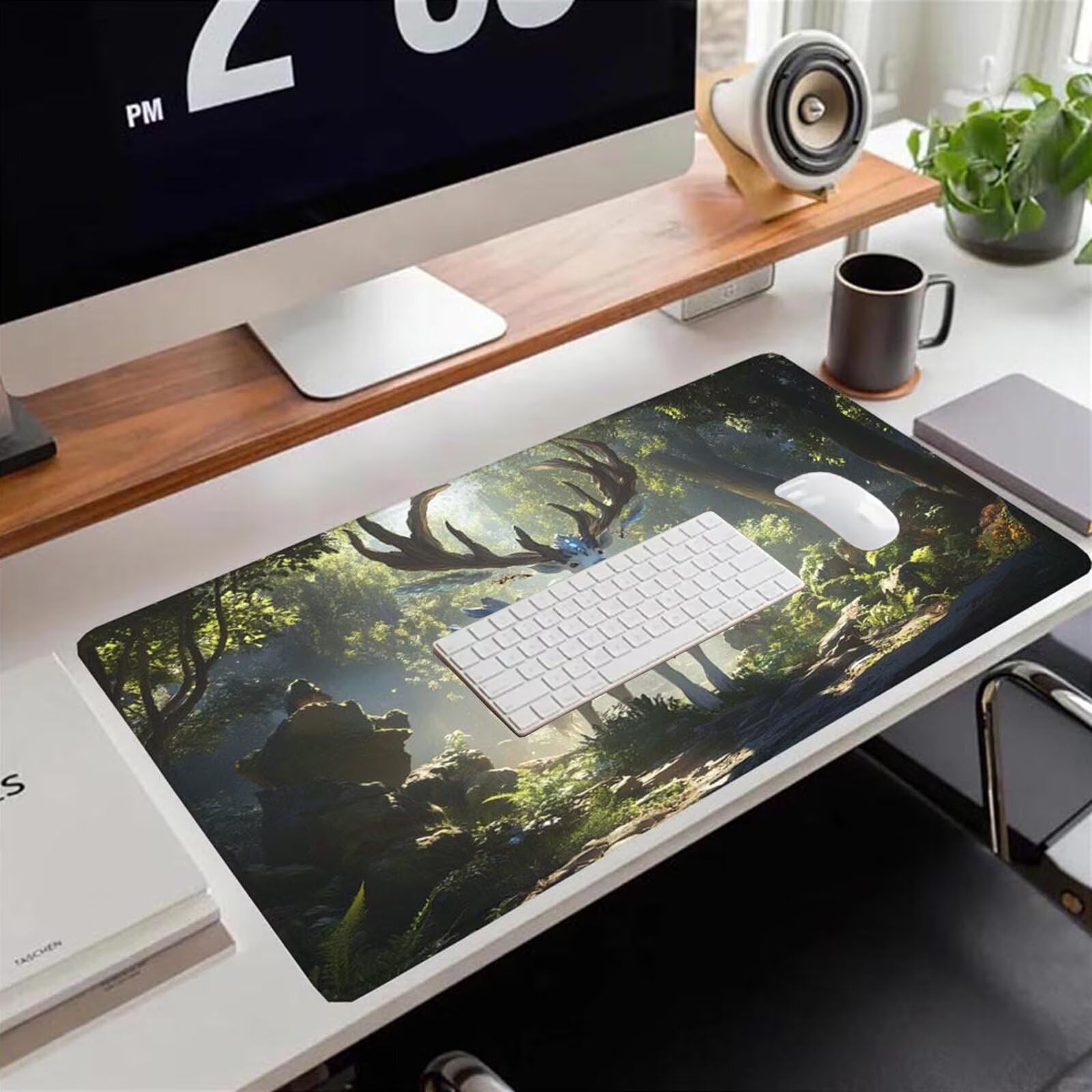Gamingowa podkładka pod mysz 1200 x 600 x 3 mm, XXL, wodoszczelna, odporna na ścieranie, z przyszytymi krawędziami, podkładka na biurko, poprawia prędkość i precyzję, do komputera, laptopa, komputera