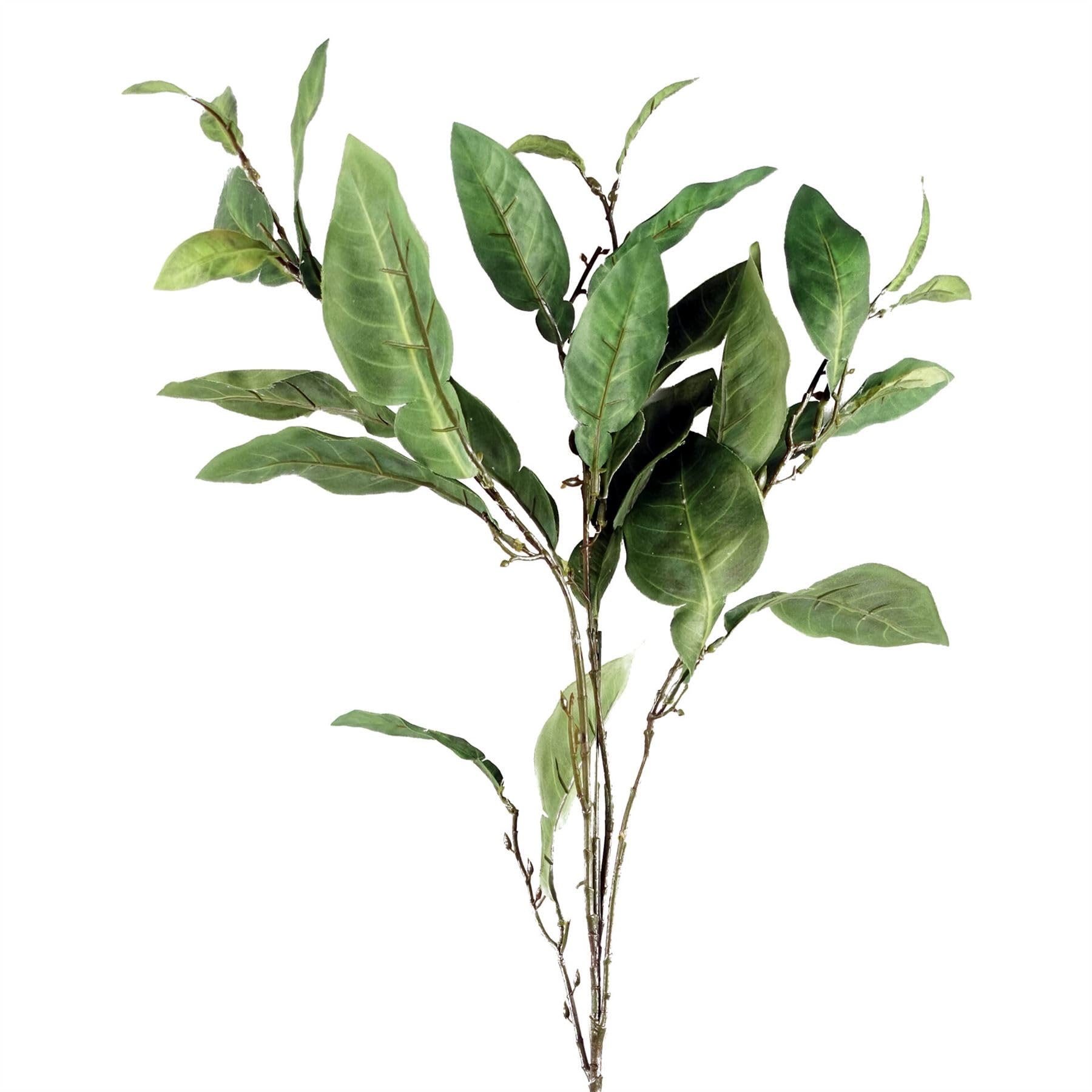 Leaf - Artificial Ficus Foliage Stem - 90cm - Green - Silk