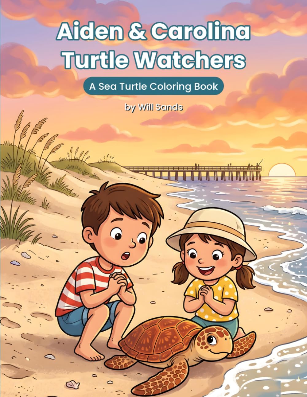 Aiden & Carolina, Turtle Watchers: A Sea Turtle Coloring Book