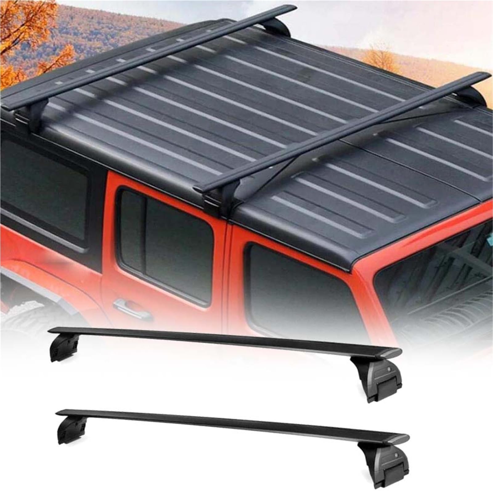 Barras techo Wrangler JK JL Gladiator para acampada y deportes de aventura