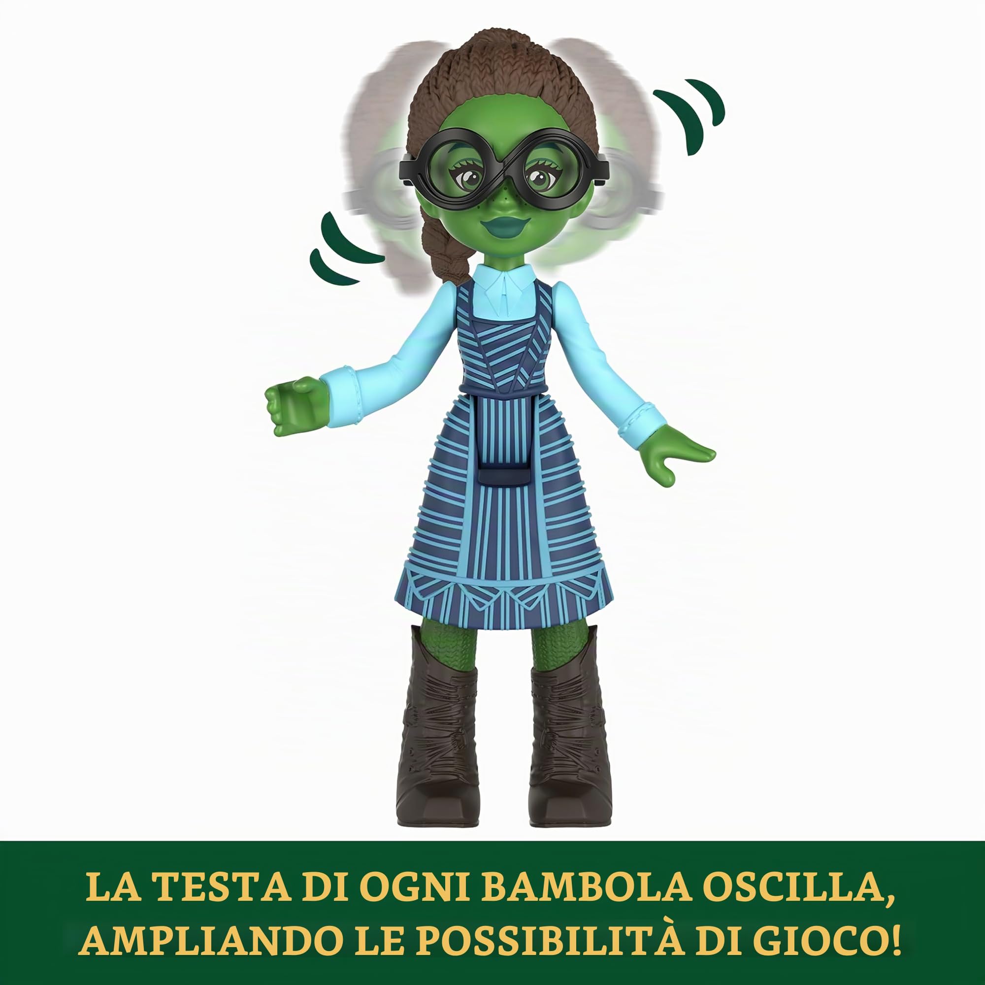 Mattel Universal Pictures - Confezione multipla di 5 bambole "Wicked Students of Shiz" con aspetto caratteristico e 9 accessori per narrazione, ispirate al film