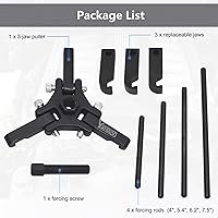 Vista 3 de Kit de extractor de polea de amortiguador de equilibrador armónico, compatible con Ford GM Chrysler Cadillac Chevy Trucks Mitsubishi, extractor de 3
