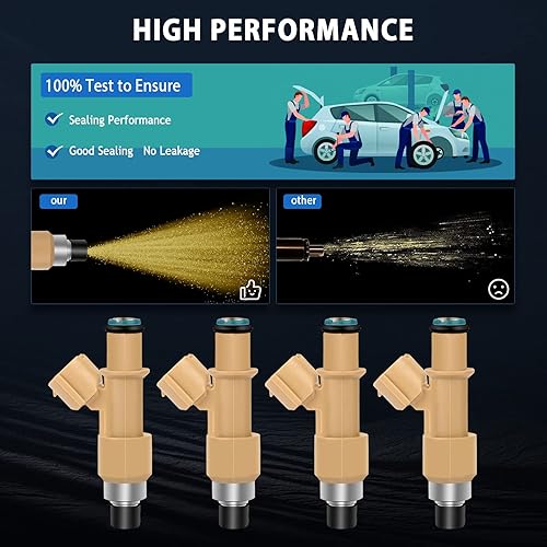 Miniatura 7 de Juego de 4 inyectores de combustible compatibles con Subaru Impreza 2005-2011 para Subaru Impreza 2005-2009 2011 para Subaru Forester 2004-2007 para