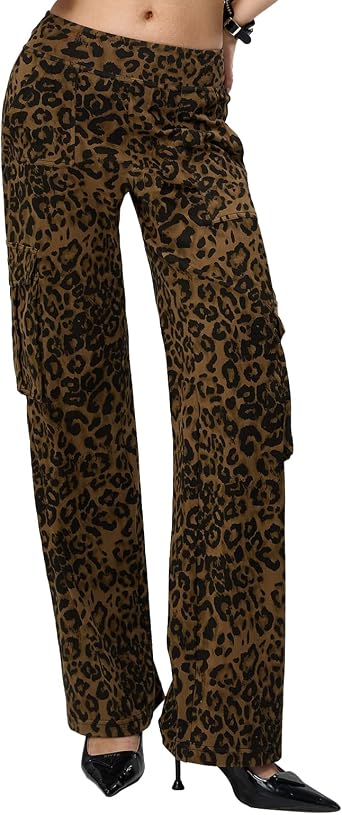 JOJOANS Womens Jeans Straight Leg Casual High Waisted Stretch Trendy Trousers with Pockets