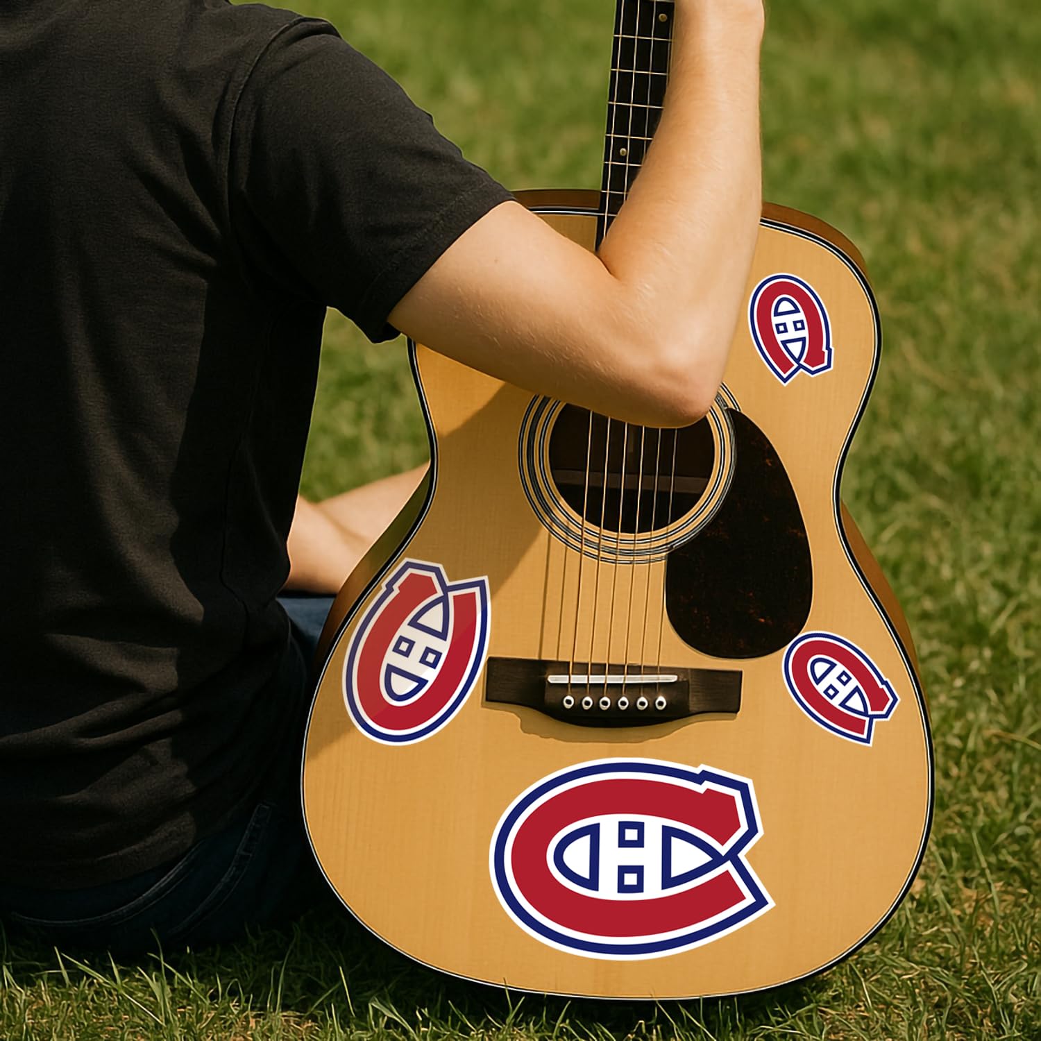 Montreal Hockey Stickers, 24-Pack, 3 Sizes (12.7 cm/8.9 cm/6 cm), Holographic Waterproof PVC, Laptop Locker Notebook Décor – Autocollants Canadiens de Montréal — view 5
