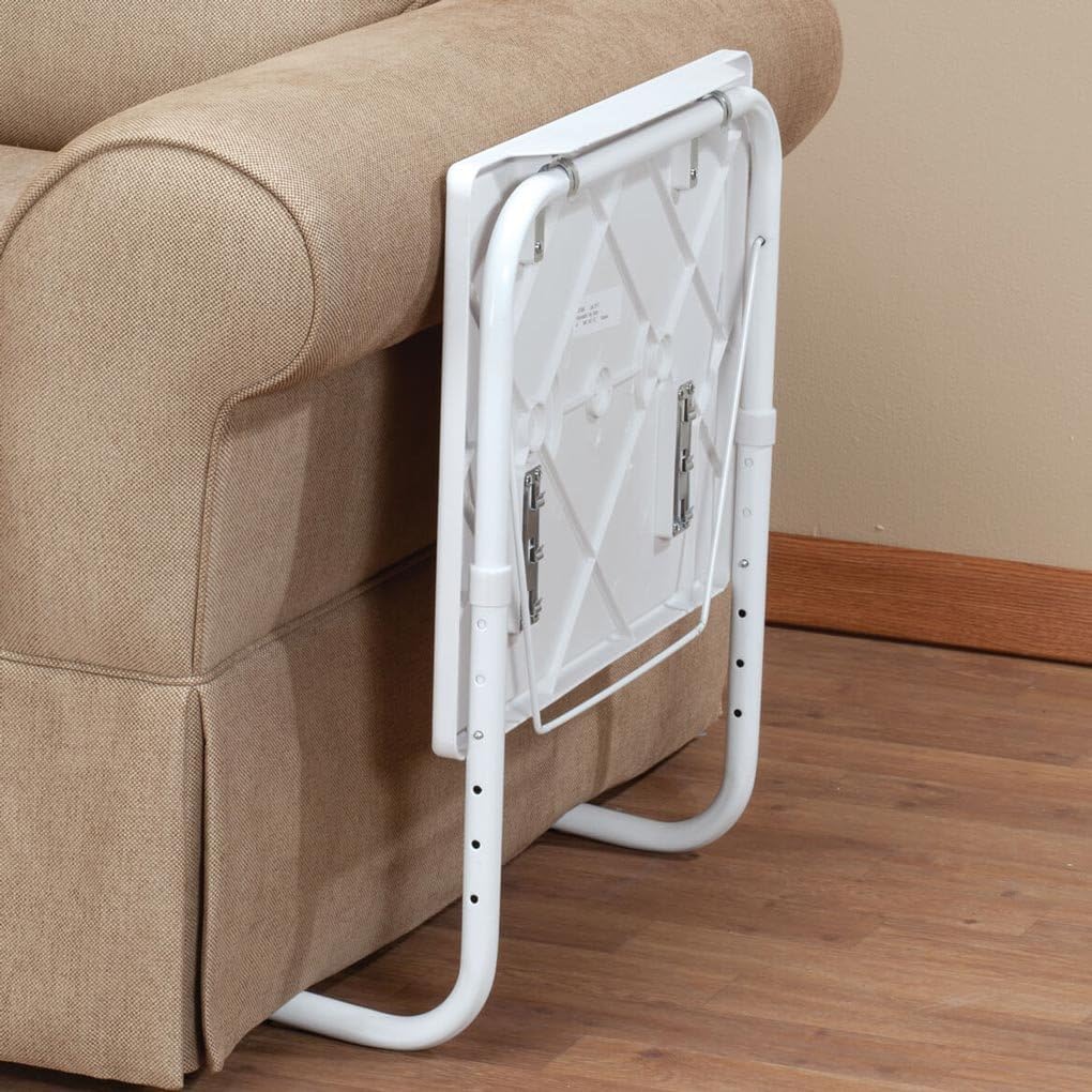 White Adjustable Height and Angle Tray Table