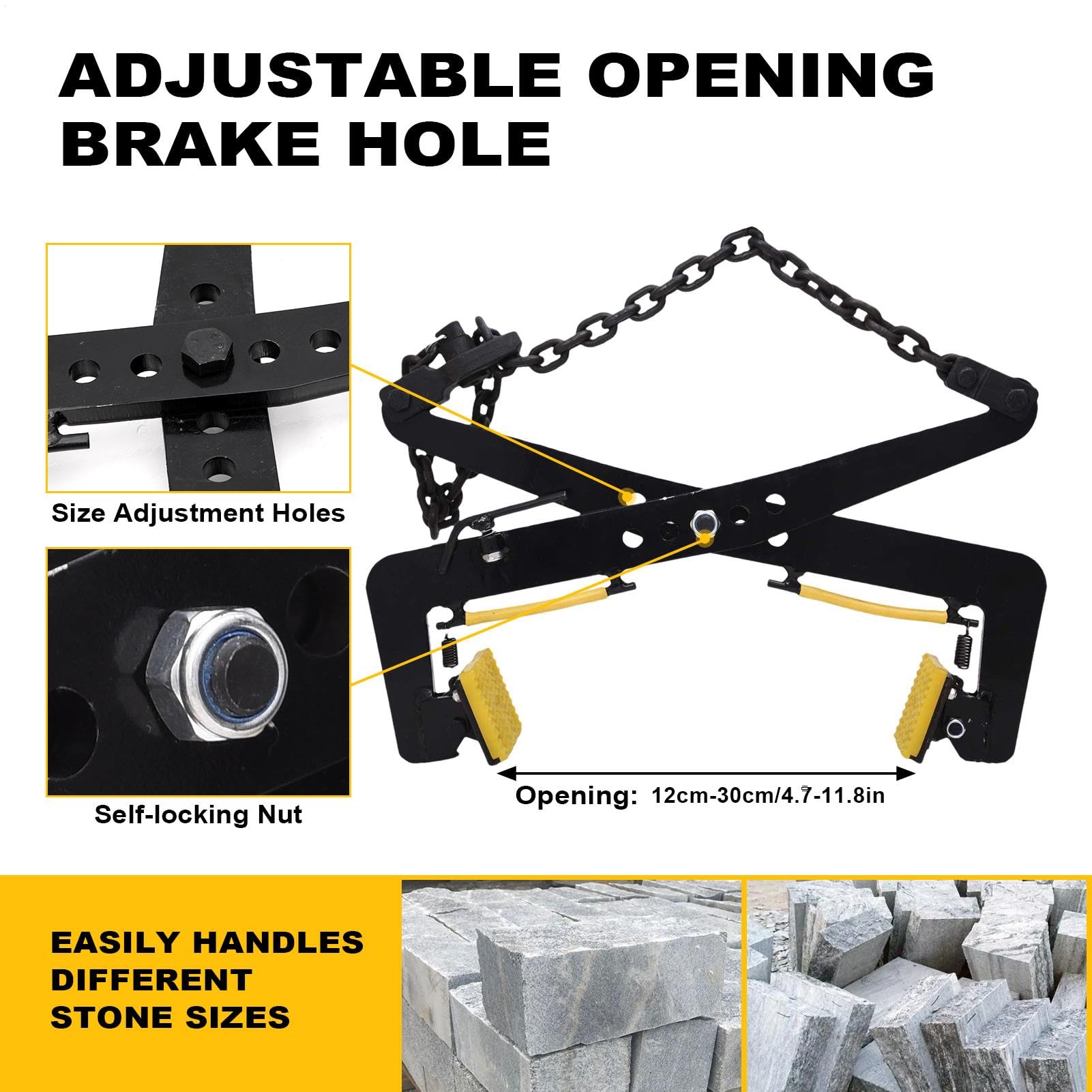 716.5 LBS Stone Lifting Clamps For Granite Slab, Marble, Slate, Rock, Brick, Timber? Ideal Stone Fixtures And Carrying Clamps