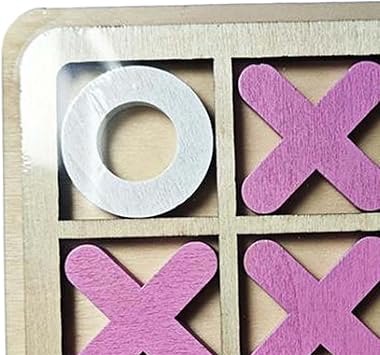 Wooden Board Toe Game XOXO Chess Board Game Classical Strategy Board Games